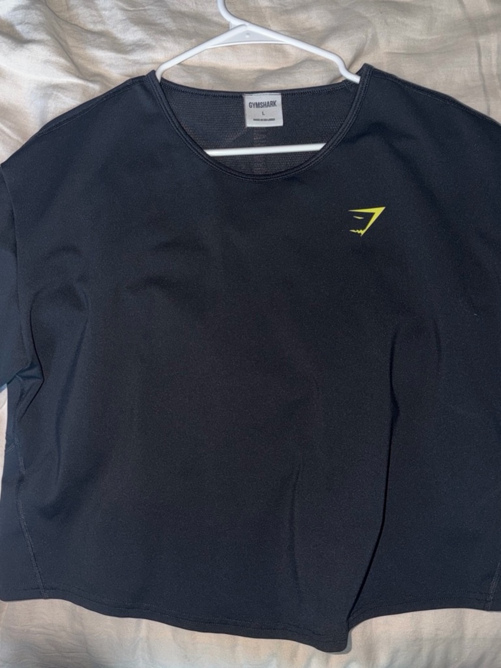 Gymshark Black Performance T-Shirt with Neon Logo